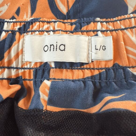 Onia Men's The Calder Tropical Drawstring Swim Trunks Shorts Multicolor Large - Picture 3 of 8